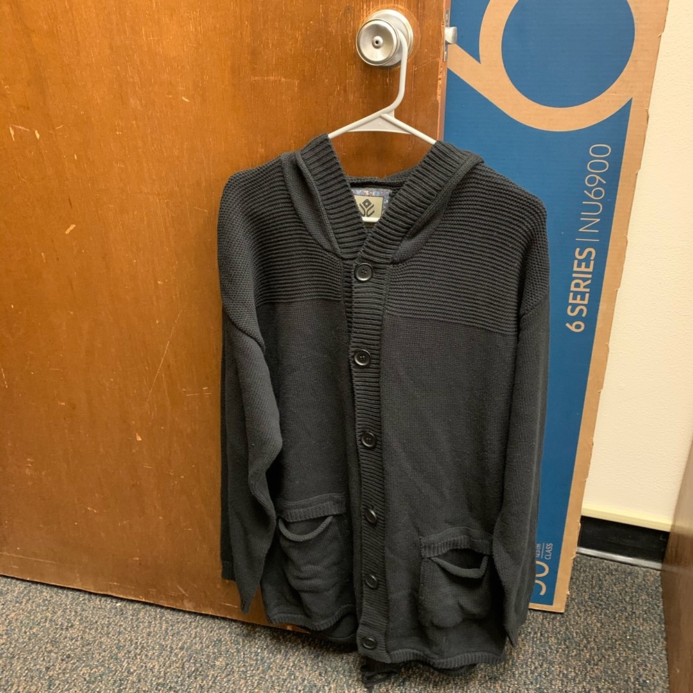 Black cardigan